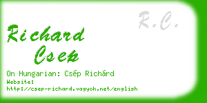 richard csep business card